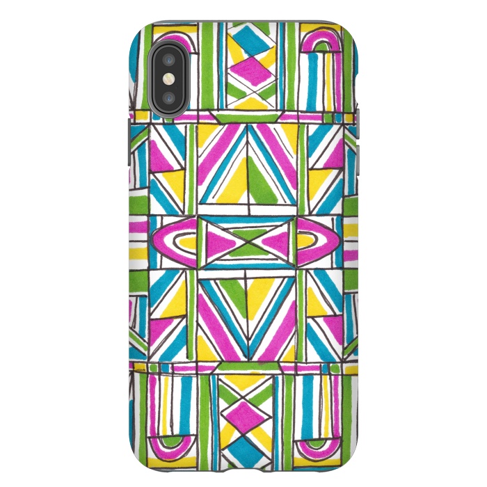 iPhone Xs Max StrongFit Geometric Pattern by Laura K Maxwell