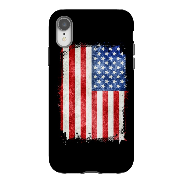iPhone Xr StrongFit American Flag Grunge Style by Andrea Haase