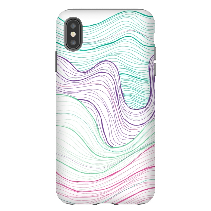 iPhone Xs Max StrongFit Gentle Waves by Laura K Maxwell