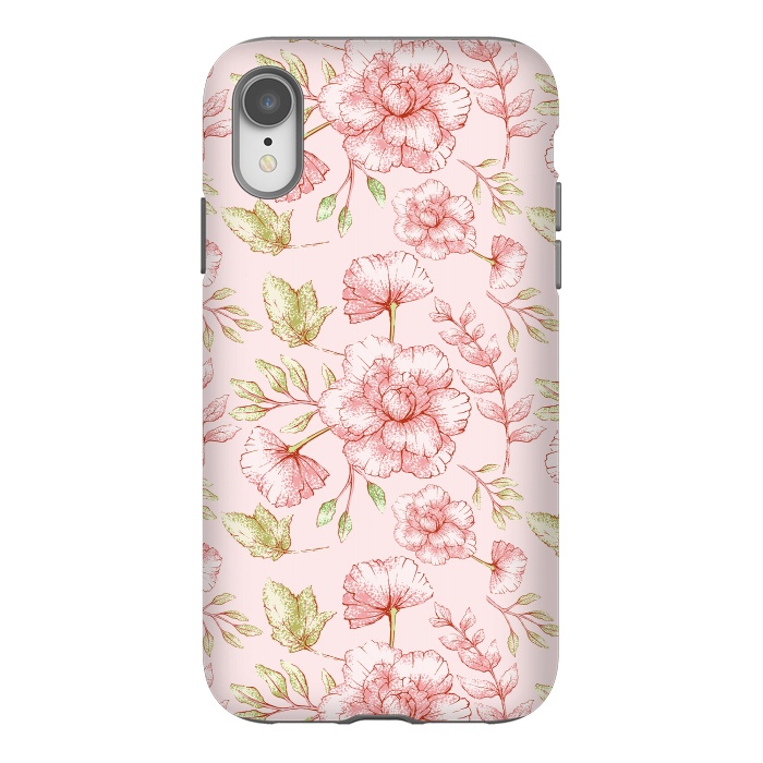 iPhone Xr StrongFit Pink Roses by  Utart