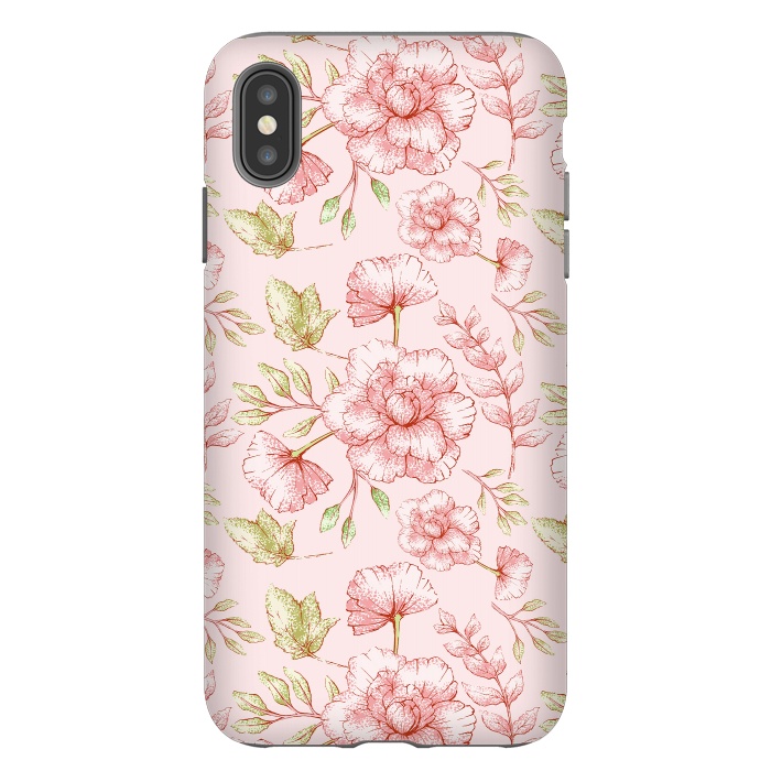iPhone Xs Max StrongFit Pink Roses by  Utart