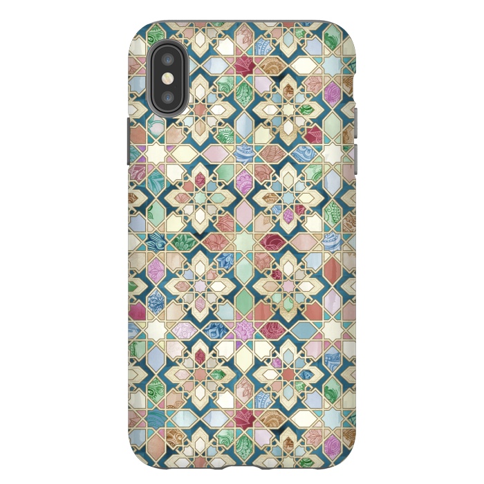 iPhone Xs Max StrongFit Muted Moroccan Mosaic Tiles by Micklyn Le Feuvre