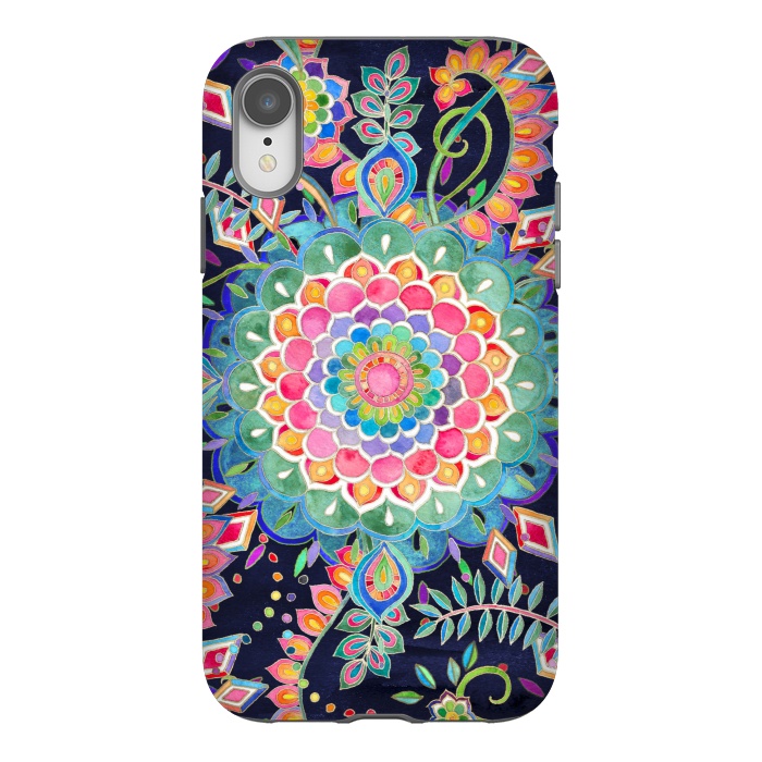 iPhone Xr StrongFit Color Celebration Mandala by Micklyn Le Feuvre