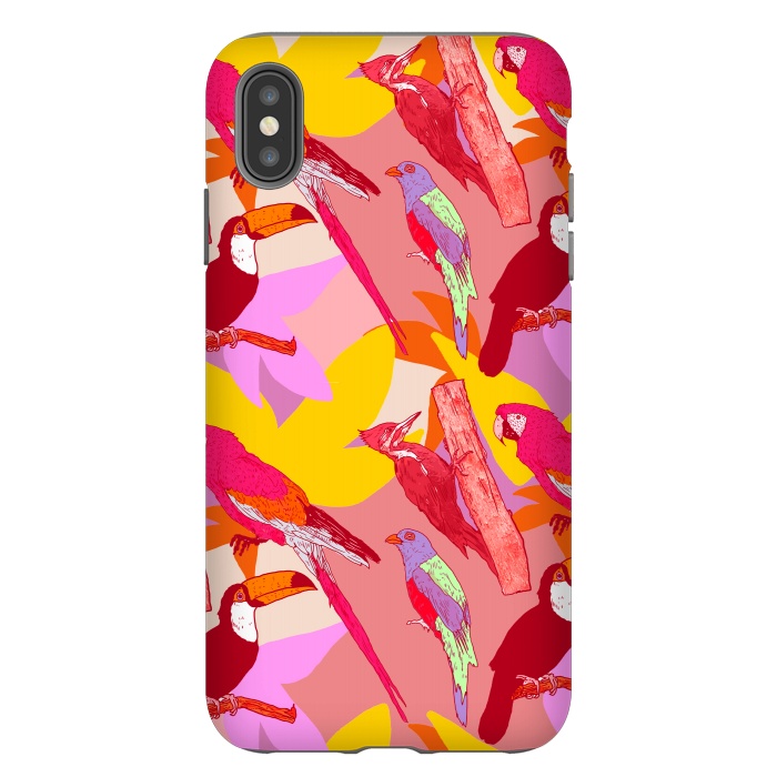 iPhone Xs Max StrongFit Jungle Birds by Nick Cocozza
