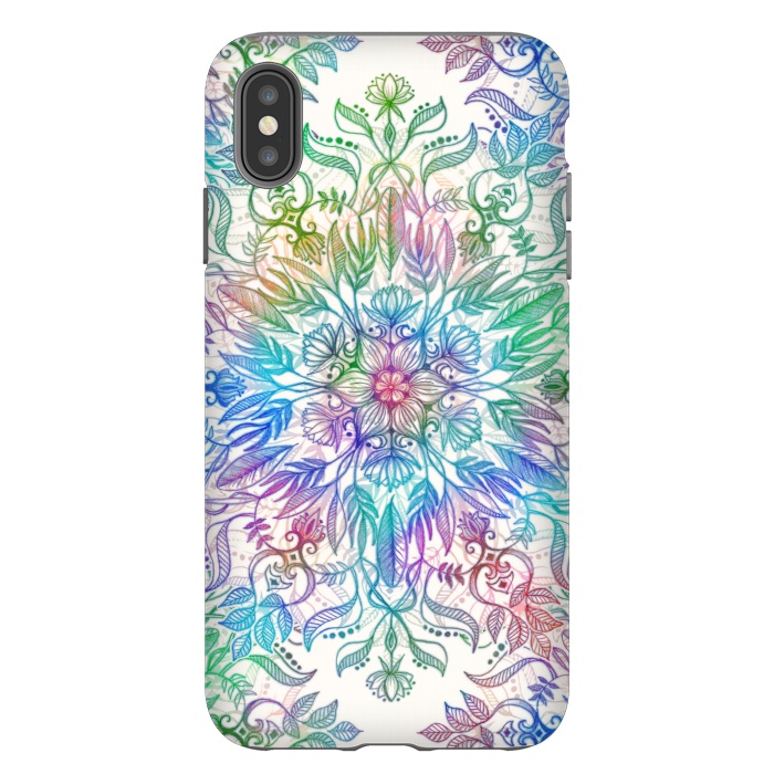 iPhone Xs Max StrongFit Nature Mandala in Rainbow Hues by Micklyn Le Feuvre
