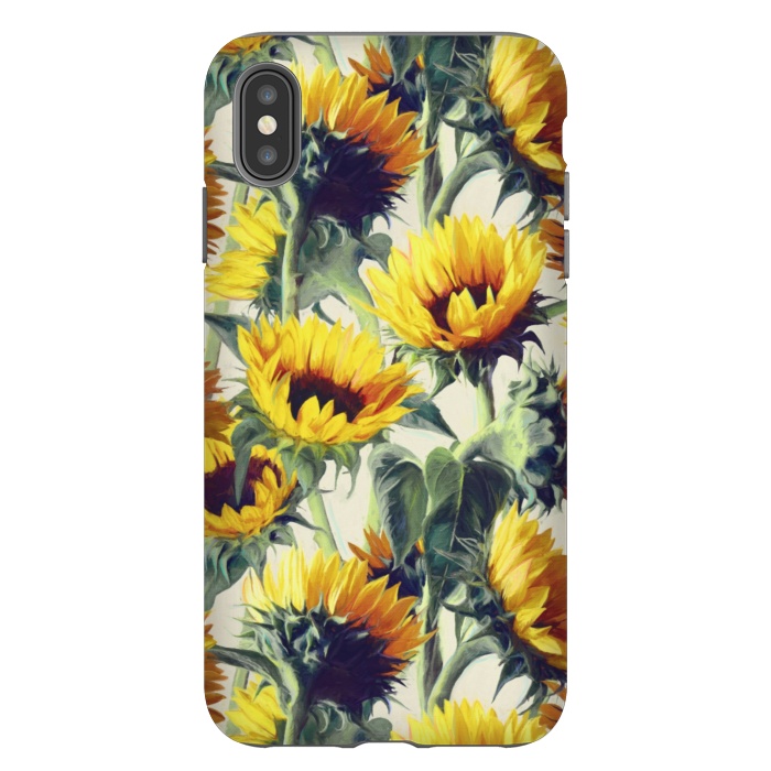iPhone Xs Max StrongFit Sunflowers Forever by Micklyn Le Feuvre