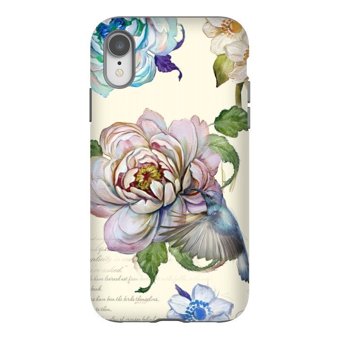 iPhone Xr StrongFit Vintage Rose by Creativeaxle