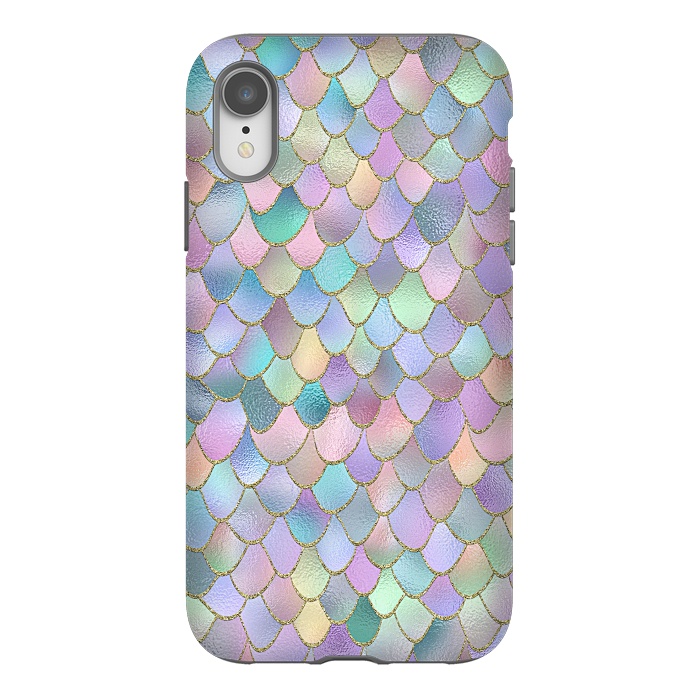 iPhone Xr StrongFit Lavender and Pink Wonky Mermaid Scales by  Utart