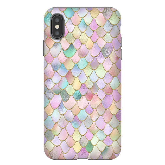 iPhone Xs Max StrongFit Blush Rose Gold Wonky Mermaid Scales by  Utart