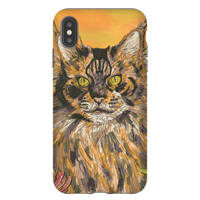 iPhone Xs Max StrongFit Maine Coon Cat by Lotti Brown