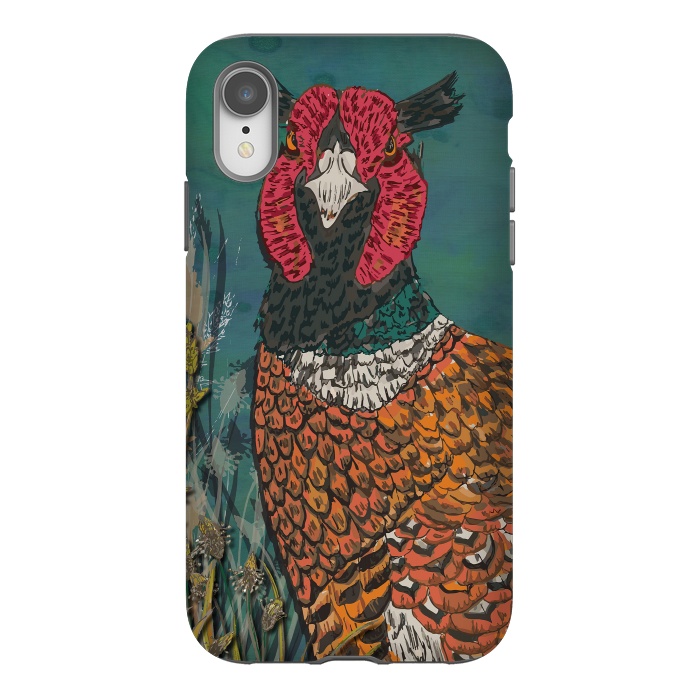 iPhone Xr StrongFit Funny Pheasant by Lotti Brown