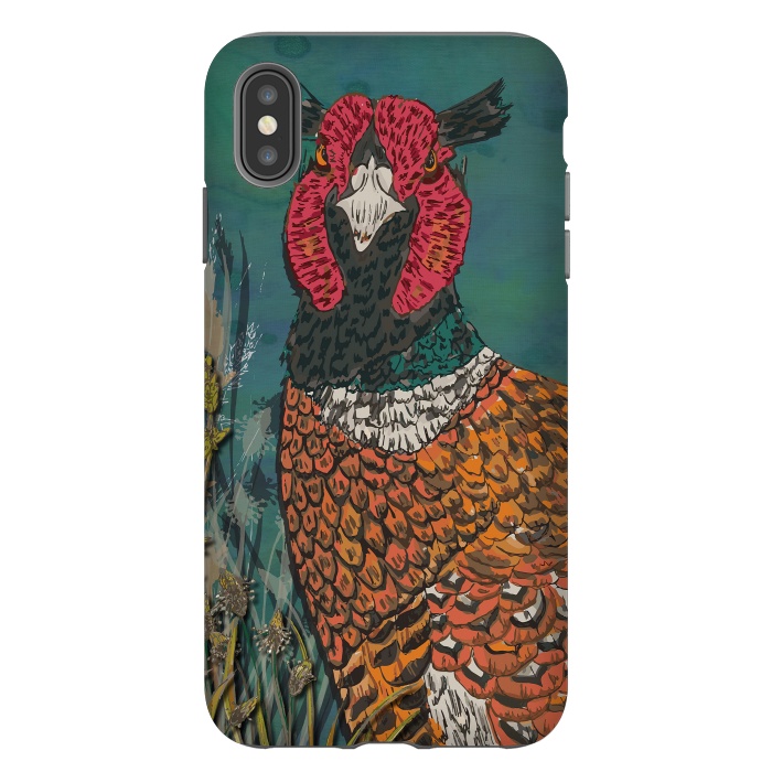 iPhone Xs Max StrongFit Funny Pheasant by Lotti Brown