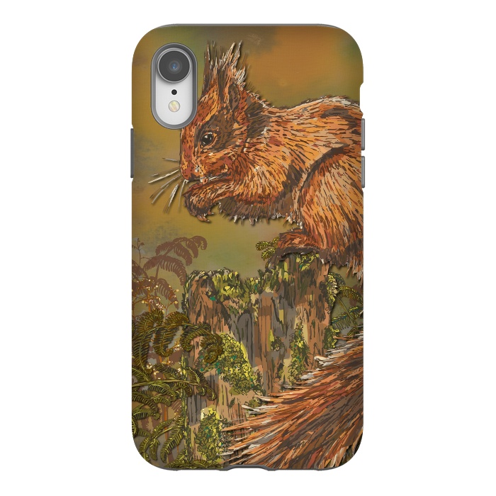 iPhone Xr StrongFit September Squirrel by Lotti Brown