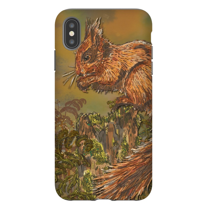 iPhone Xs Max StrongFit September Squirrel by Lotti Brown