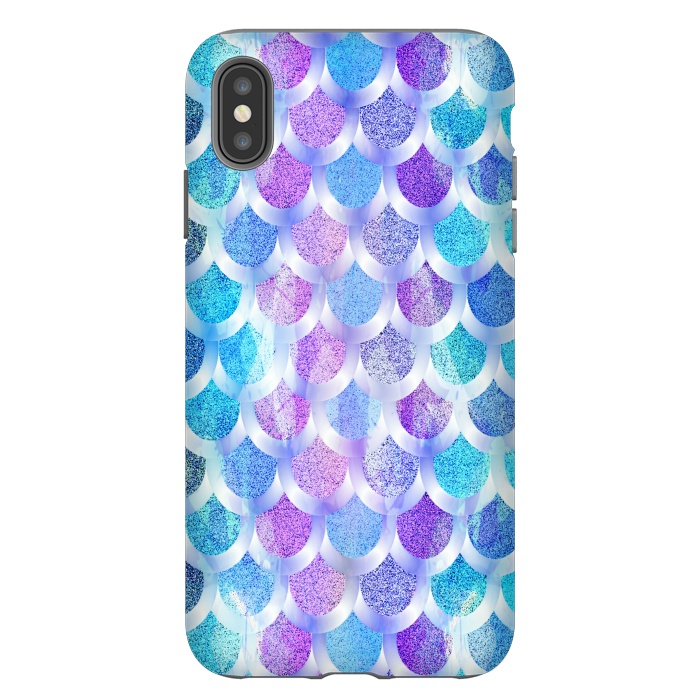 iPhone Xs Max StrongFit Blue purple mermaid by Jms