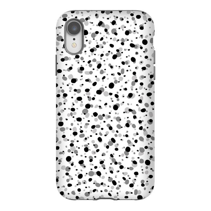 iPhone Xr StrongFit Black Dots by Majoih