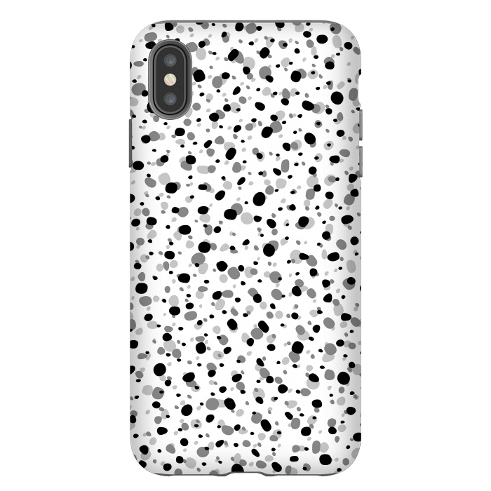 iPhone Xs Max StrongFit Black Dots by Majoih