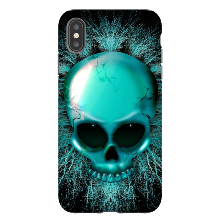 iPhone Xs Max StrongFit Ghost Skull Hologram by BluedarkArt