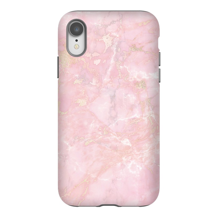 iPhone Xr StrongFit Delicate Rose Gold Metal on Light Pink Marble by  Utart