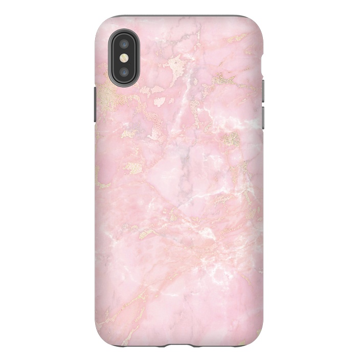 iPhone Xs Max StrongFit Delicate Rose Gold Metal on Light Pink Marble by  Utart