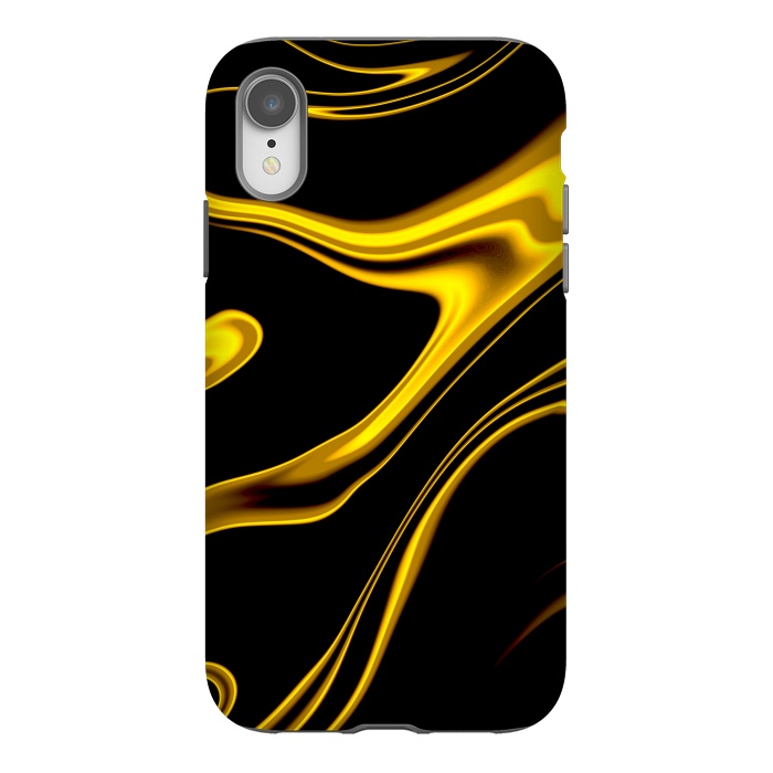 iPhone Xr StrongFit Black and Gold by Ashley Camille