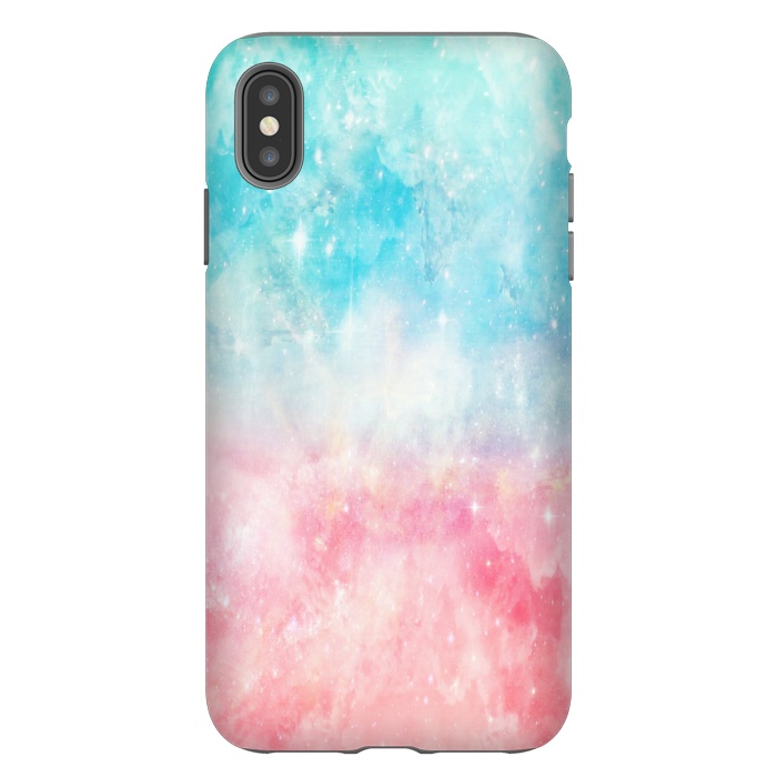 iPhone Xs Max StrongFit Blue pink galaxy by Jms