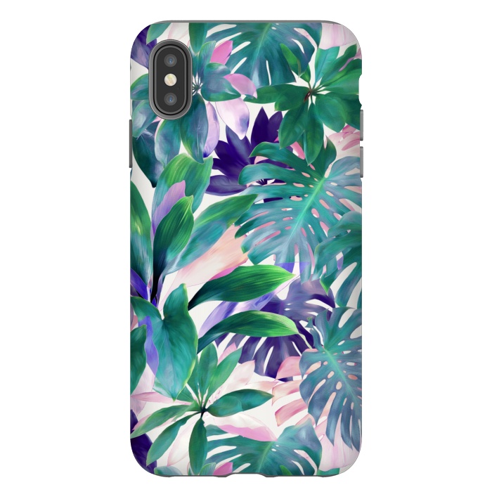 iPhone Xs Max StrongFit Pastel Summer Tropical Jungle by Micklyn Le Feuvre
