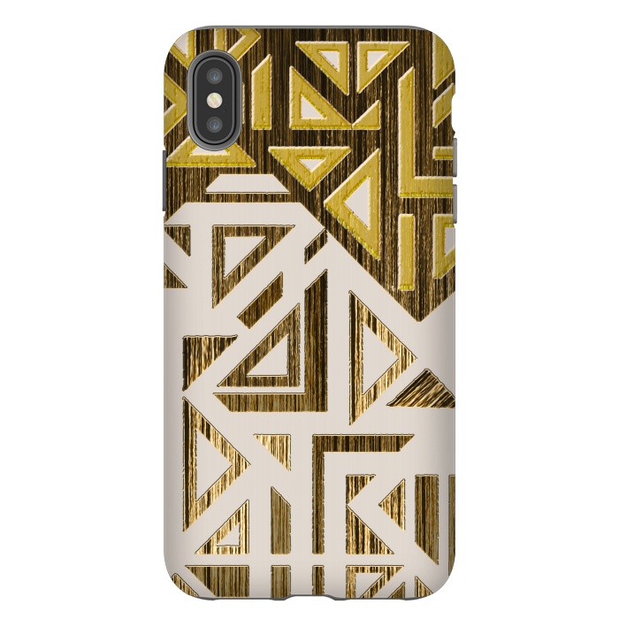 iPhone Xs Max StrongFit Geometric gold by Kashmira Baheti