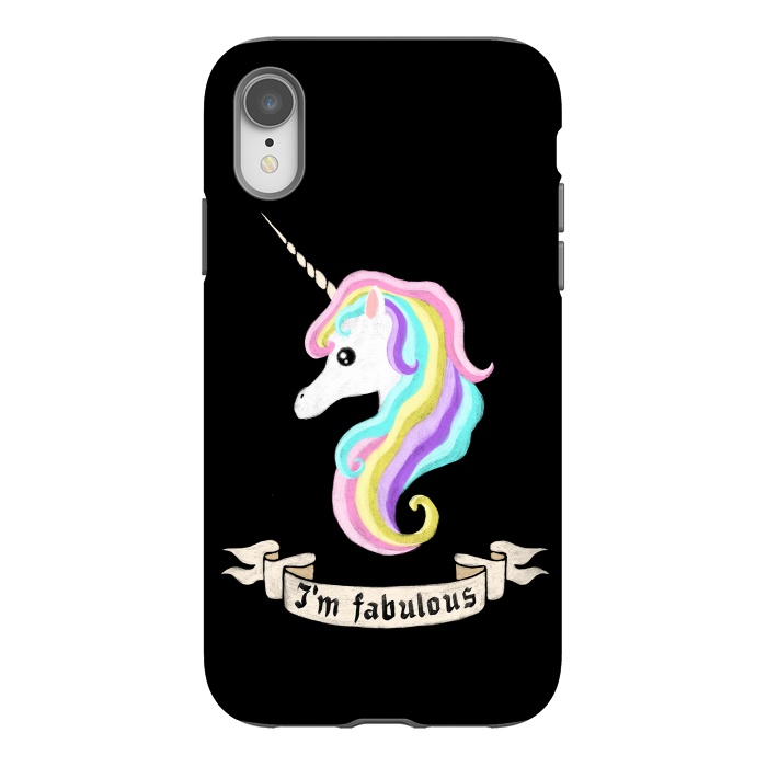 iPhone Xr StrongFit Fabulous unicorn by Laura Nagel