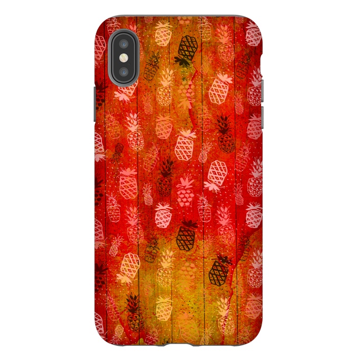 iPhone Xs Max StrongFit Pineapples in Summer by Rossy Villarreal