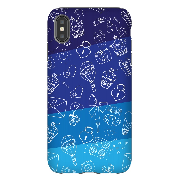 iPhone Xs Max StrongFit Vertical Blue by Rossy Villarreal