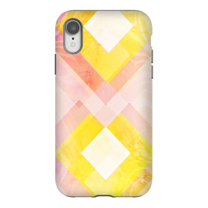 iPhone Xr StrongFit Pink yellow pattern by Jms