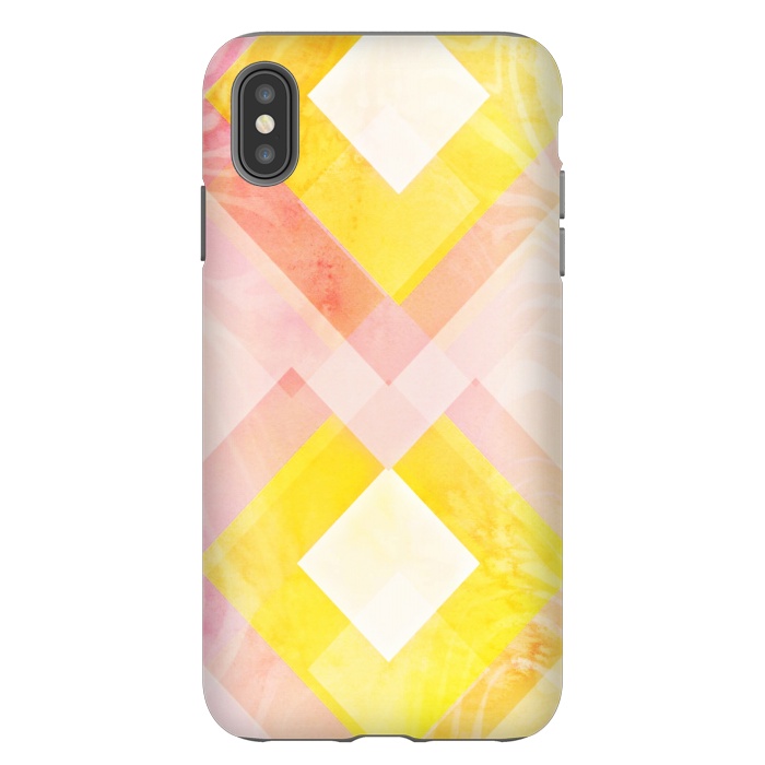 iPhone Xs Max StrongFit Pink yellow pattern by Jms