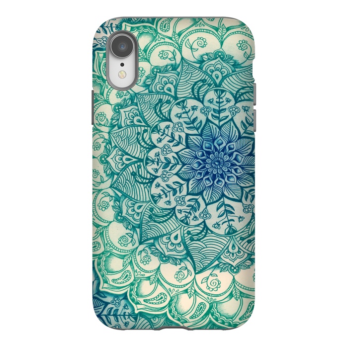 iPhone Xr StrongFit Emerald Doodle by Micklyn Le Feuvre