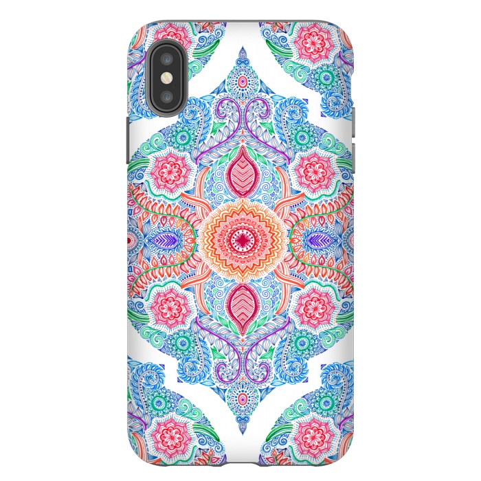 iPhone Xs Max StrongFit Ink and Symmetry in Rainbow Brights by Micklyn Le Feuvre