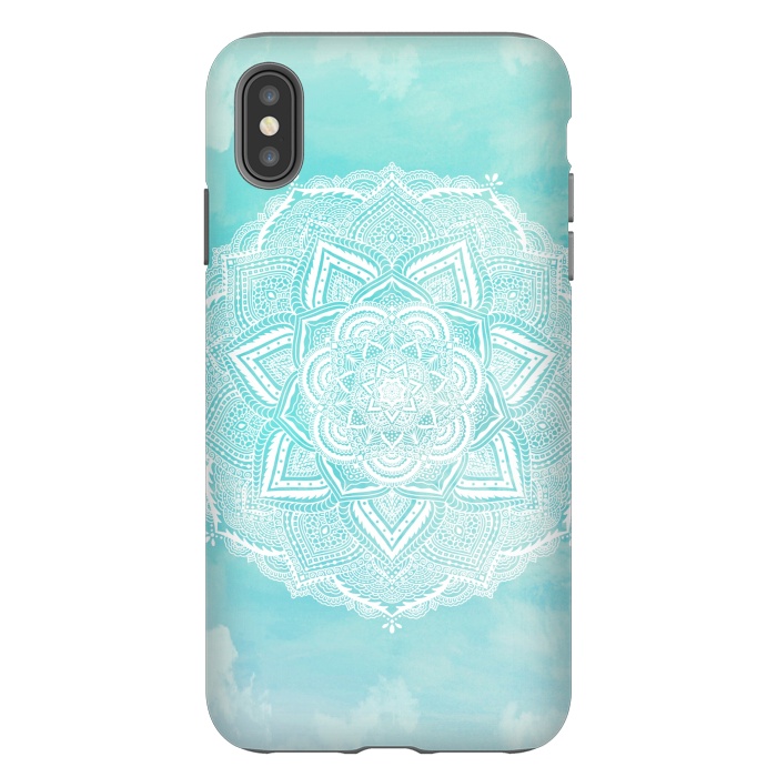 iPhone Xs Max StrongFit Mandala flower turquoise by Jms