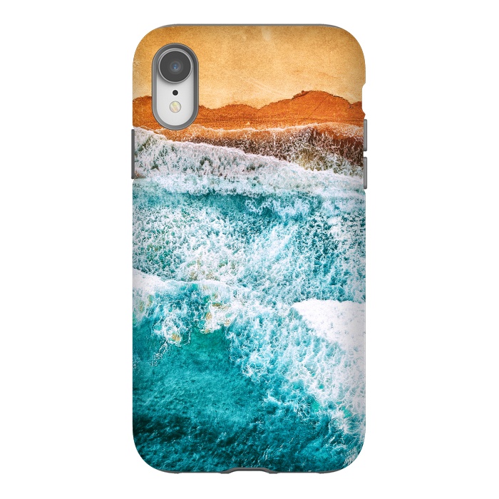 iPhone Xr StrongFit Tropical VI - Beach Waves II by Art Design Works