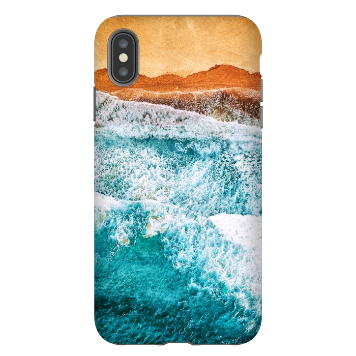 iPhone Xs Max StrongFit Tropical VI - Beach Waves II by Art Design Works
