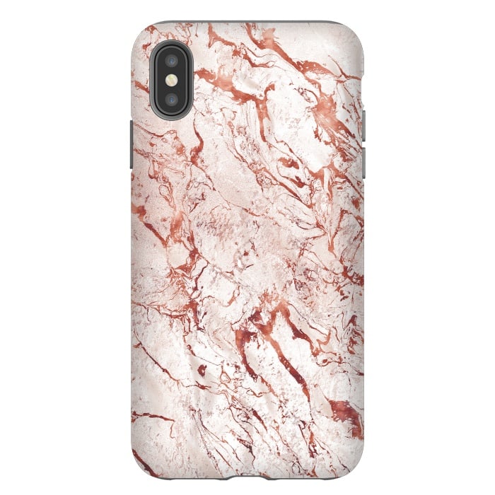 iPhone Xs Max StrongFit ROSE GOLD MARBLE by Art Design Works