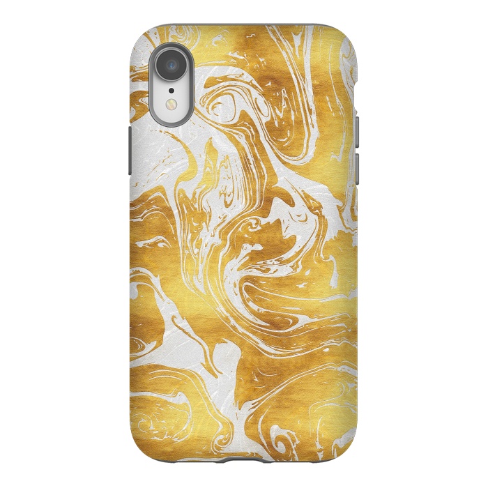 iPhone Xr StrongFit White Dragon Marble by Art Design Works