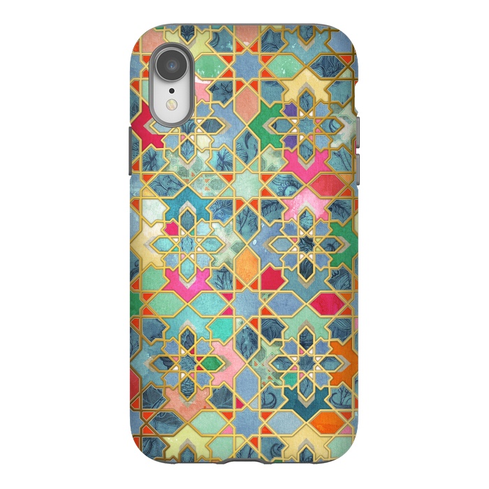 iPhone Xr StrongFit Gilt & Glory - Colorful Moroccan Mosaic by Micklyn Le Feuvre