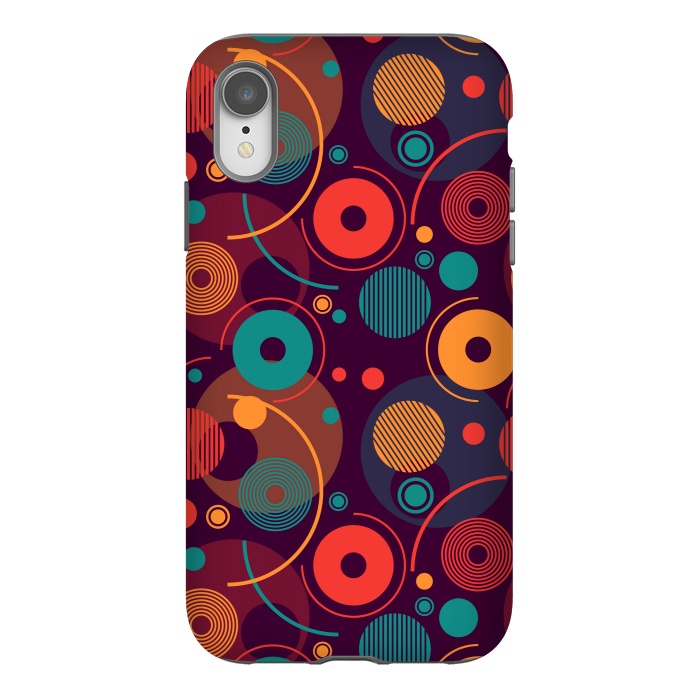 iPhone Xr StrongFit colorful rounded shapes by TMSarts