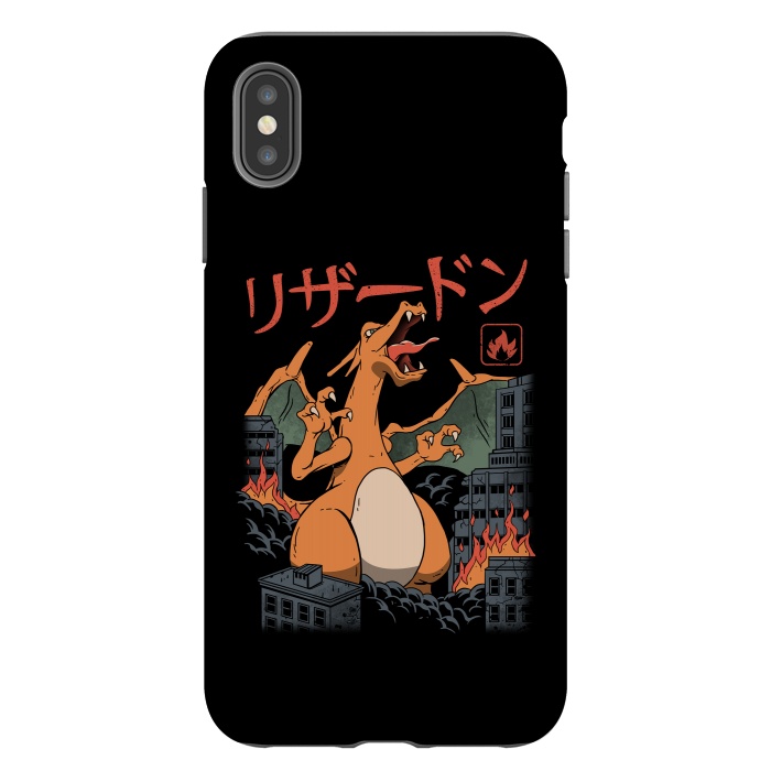 iPhone Xs Max StrongFit Fire Kaiju by Vincent Patrick Trinidad
