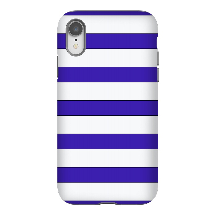iPhone Xr StrongFit white purple stripes by Vincent Patrick Trinidad