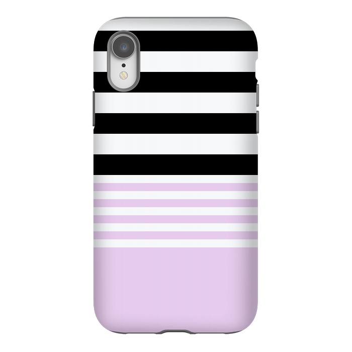 iPhone Xr StrongFit pink black stripes by Vincent Patrick Trinidad