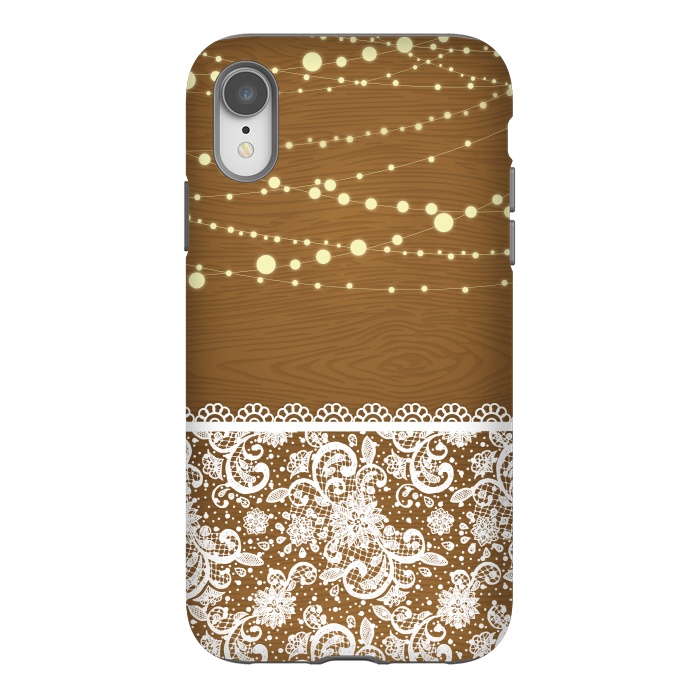 iPhone Xr StrongFit String Lights & Lace by Quirk It Up