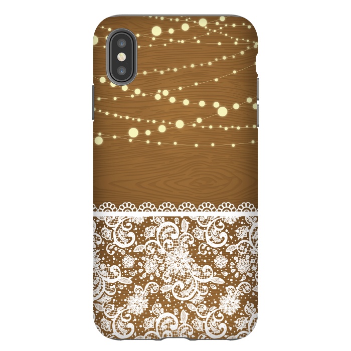 iPhone Xs Max StrongFit String Lights & Lace by Quirk It Up