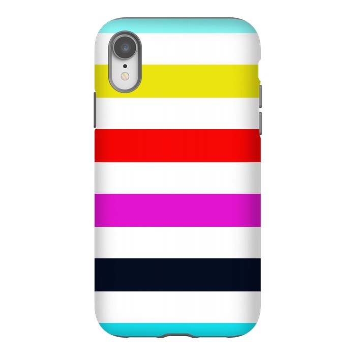 iPhone Xr StrongFit rainbow stripes by Vincent Patrick Trinidad