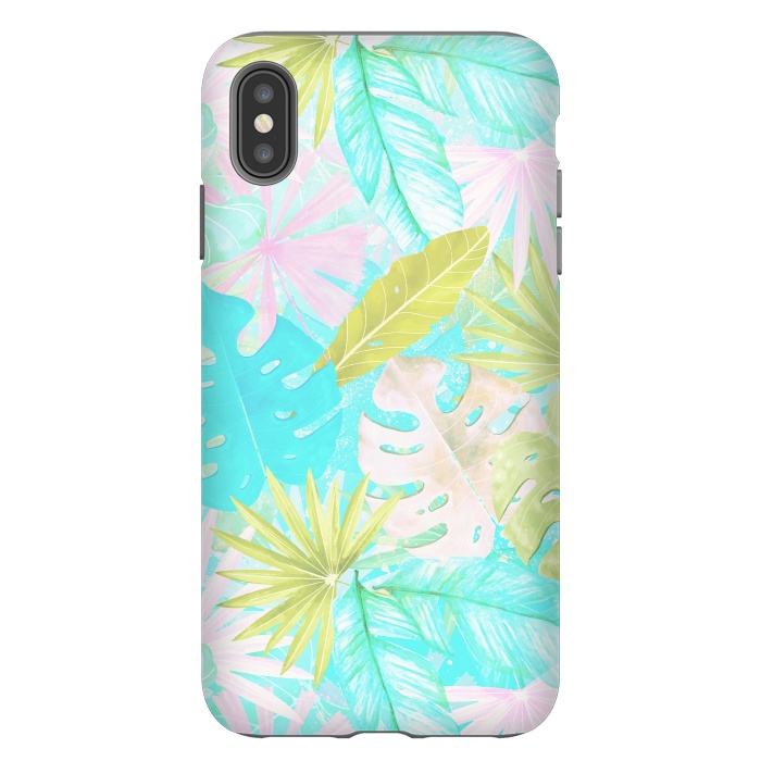 iPhone Xs Max StrongFit Soft Pastel Aloha Tropical Jungle by  Utart
