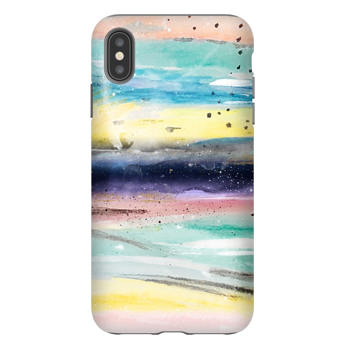 iPhone Xs Max StrongFit Summer watercolor abstract art design by InovArts